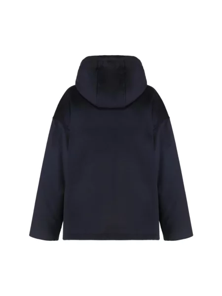 Kurtka Max Mara Studio z kapturem niebieska
