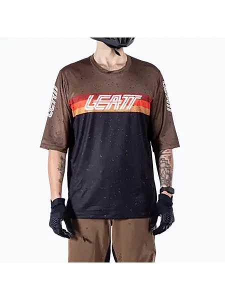 Bărbați Leatt MTB Enduro ciclism tricou negru