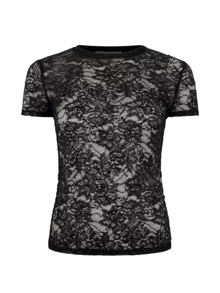 Tricou Philipp Plein din dantelă negru