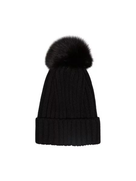 Czapka Moncler wełniana czarna