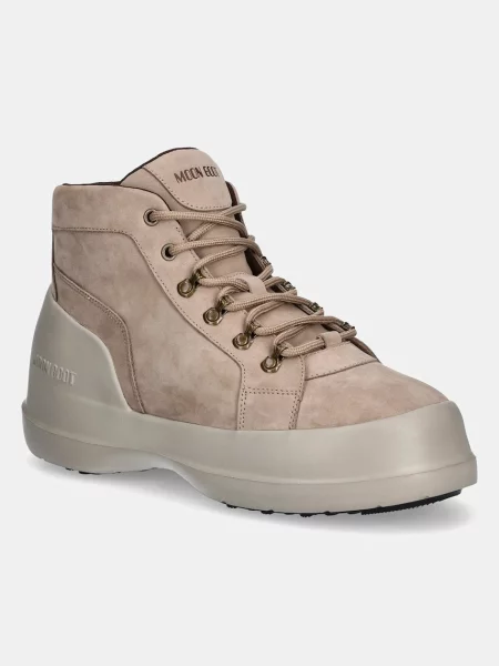 Botine Moon Boot din nubuc bej