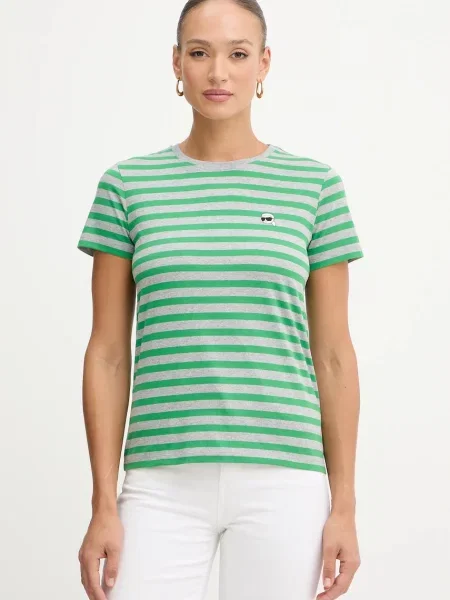 Kratka majica Karl Lagerfeld IKON zelena