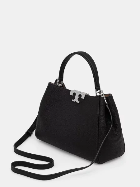 TORY BURCH Bőr bőrönd Eleanor fekete