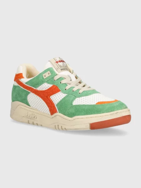 Diadora sneakers din piele Used RR Italia verde