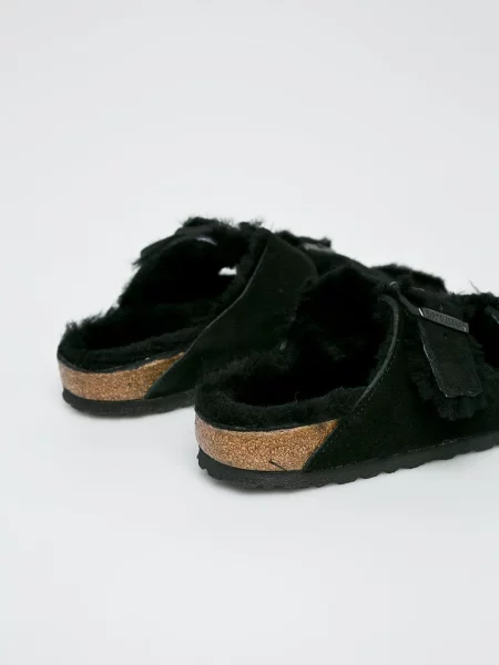 Birkenstock Kapcie Arizona Fur czarne