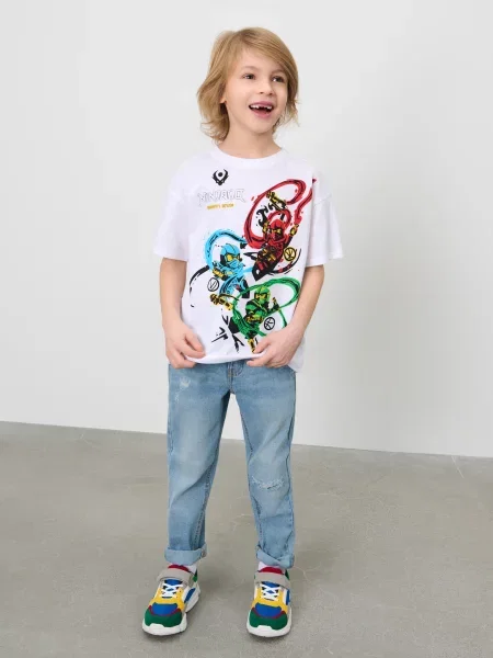 Sinsay Tričko s krátkým rukávem Ninjago bílá
