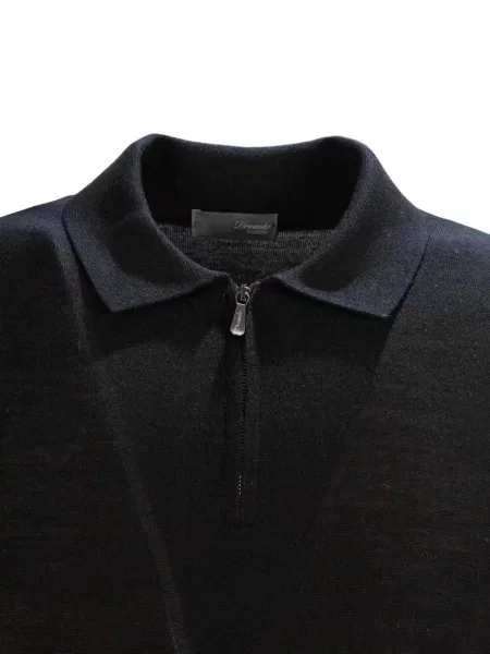Polo Drumohr de lână negru