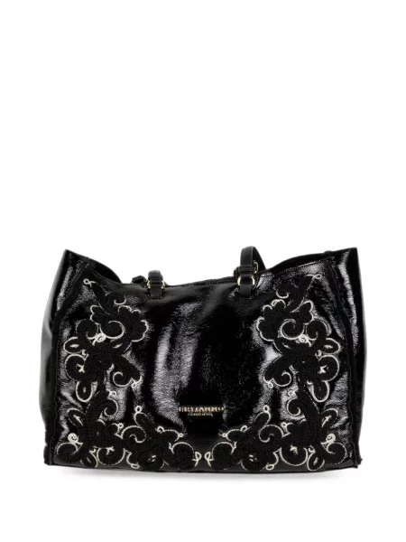Geantă shopper Ermanno Firenze cu model floral negru