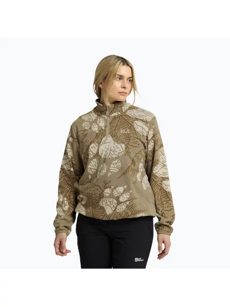 Bluză fleece pentru femei Jack Wolfskin Paw Era Orint Half Zip paw hazel wood