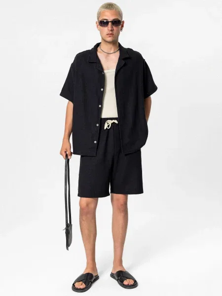 VAMOS CLO Cămașă Salvia' negru