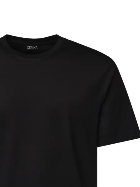 Тениска Zegna с кръгло деколте черно
