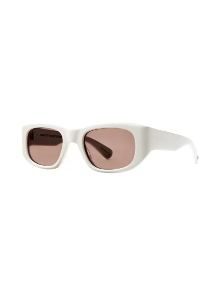 Ochelari de soare Garrett Leight cu imprimeu geometric alb