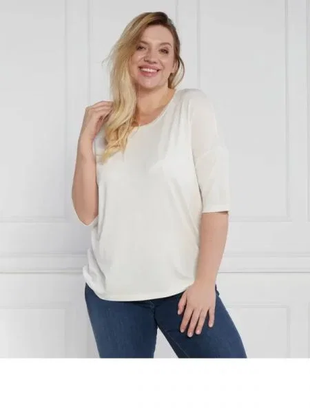 Persona by Marina Rinaldi Tricou plus size | Oversize fit alb