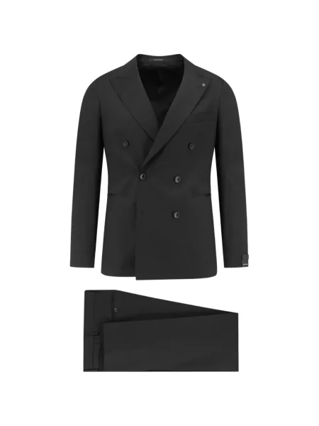 Costum Tagliatore cu două rânduri de nasturi negru