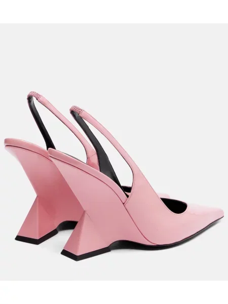 Pantofi cu toc The Attico din piele slingback roz
