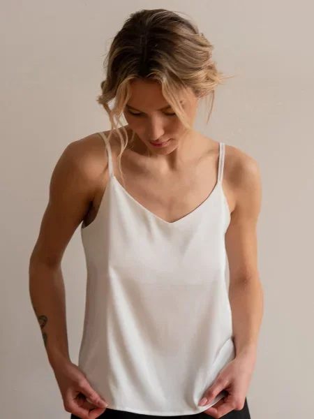 Майка для дому FORLY молочний віскоза/шовк