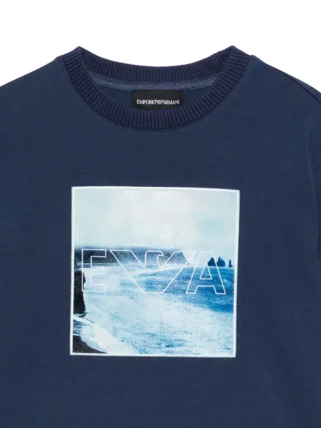 Bluza dziecięca Emporio Armani niebieska