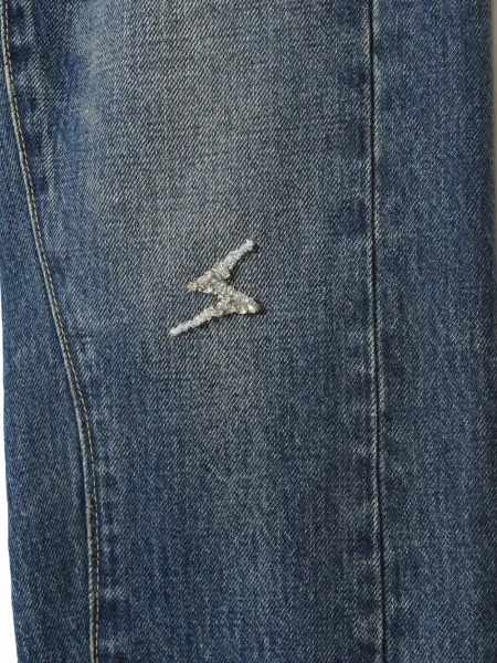 Pantaloni Undercover cu mărgele albastru