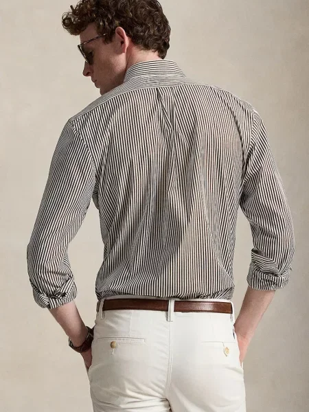 Polo Ralph Lauren srajca z elastanom rjava