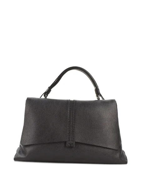 Top Loristella din piele negru