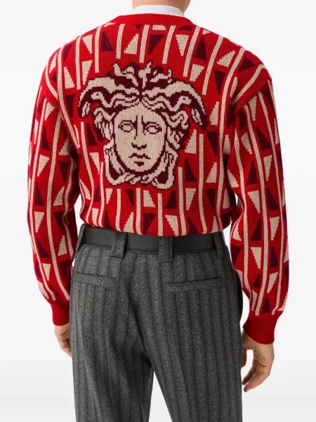 Pulover Versace de lână roșu