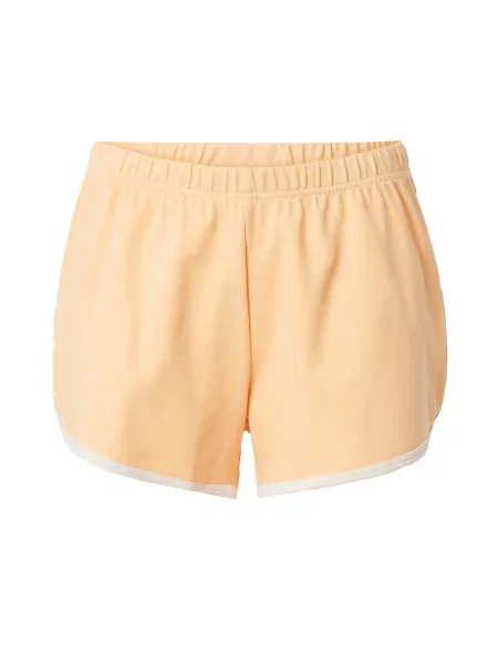 Urban Classics Curvy Nohavice svetlooranžová biela