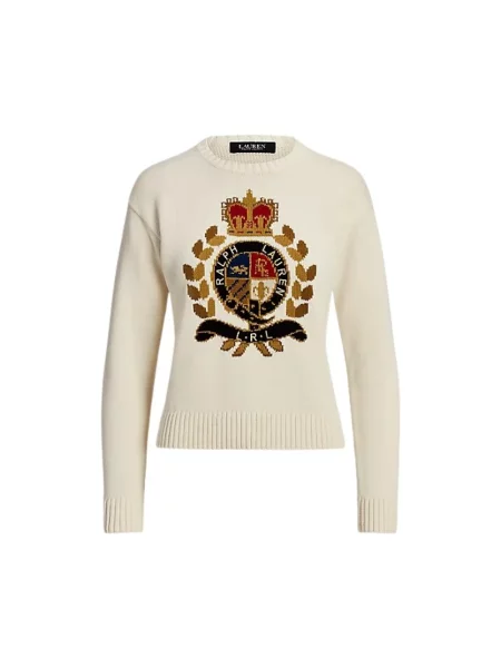 Dzianinowy sweter Ralph Lauren biały