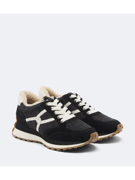 Sneakerși Veronica Beard din piele de căprioară negru