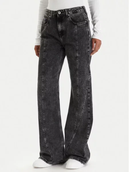 Karl Lagerfeld Jeans Jeansy Flare Fit czarny