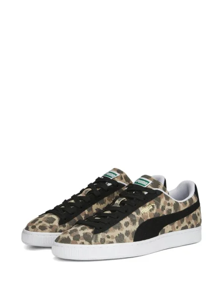 Sneakerși Puma Suede din piele de căprioară cu imprimeu animal print maro