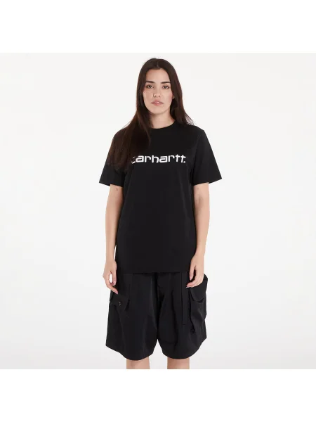 Tricou Carhartt WIP S/S Script T-Shirt Black/ White M alb