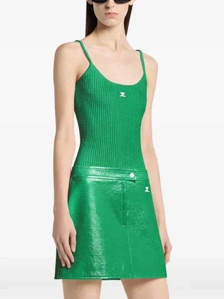 Top Courreges tricotate verde