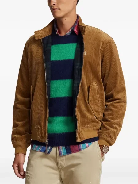 Matlasat tricou polo Polo Ralph Lauren cu decolteu rotund cu autograf roșu
