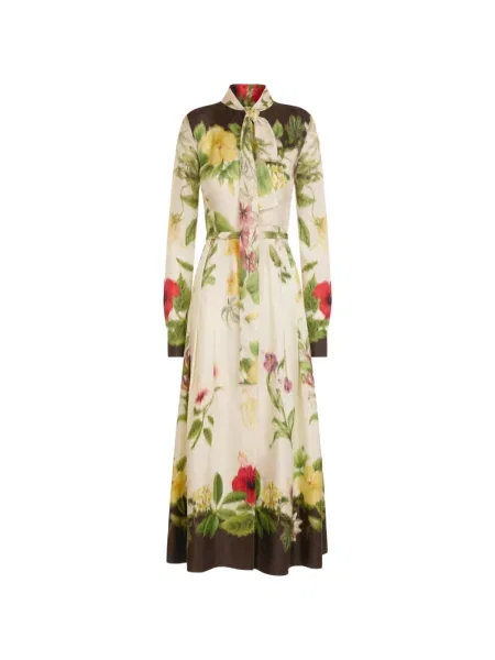 Rochie midi Oscar De La Renta cu model floral cu imagine