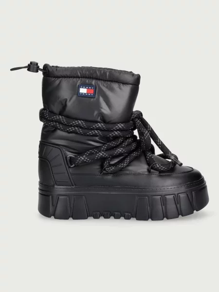 Tommy Jeans TJW PLATFORM SNOWBOOT WL snehule dámske čierna