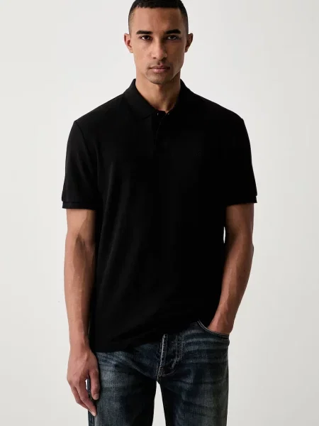 Tricou polo Boss Orange negru