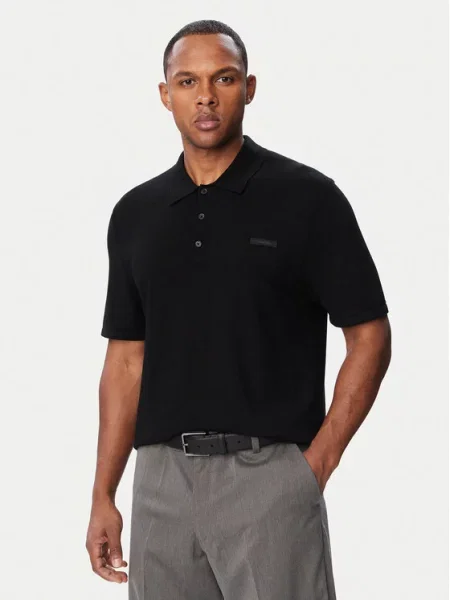 Calvin Klein Tricou polo negru