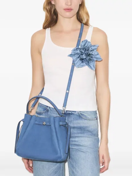 Geantă Tory Burch din nubuc albastru