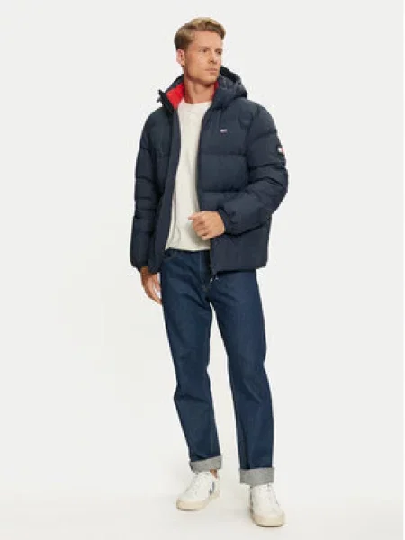 Tommy Jeans Přechodná bunda Essential marine modrá / červená bílá