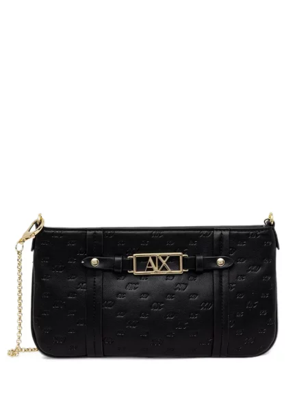 Με τιράντες κολιέ Armani Exchange με αυτόγραφο μαύρο