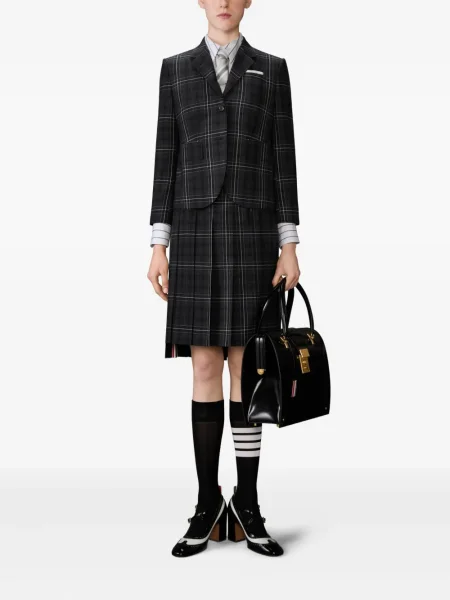 Sacou Thom Browne în carouri negru