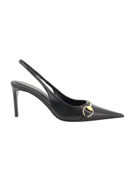Czółenka Gucci skórzana czarna