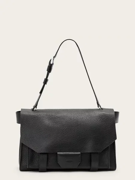 AllSaints geantă din piele URSA negru