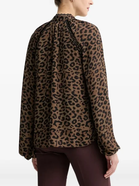 Топ Guess с принт кафяво