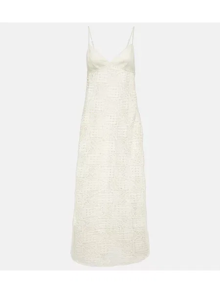 Rochie maxi Sir de costum alb