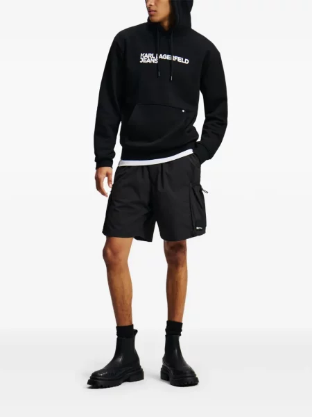 Hoodie Karl Lagerfeld Jeans με σχέδιο μαύρο