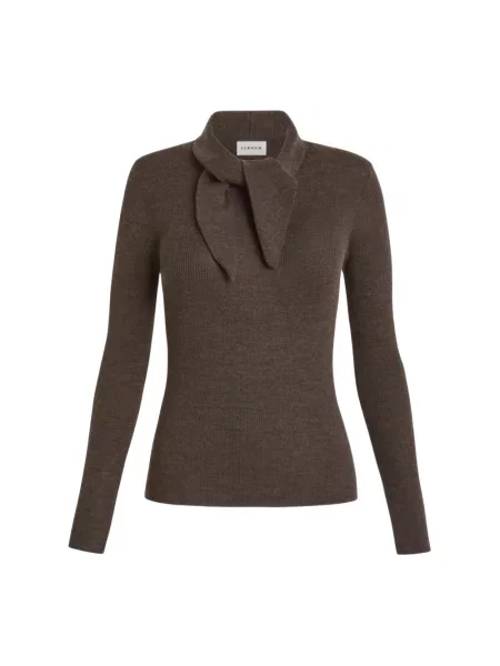 Dzianinowy sweter Parosh brązowy