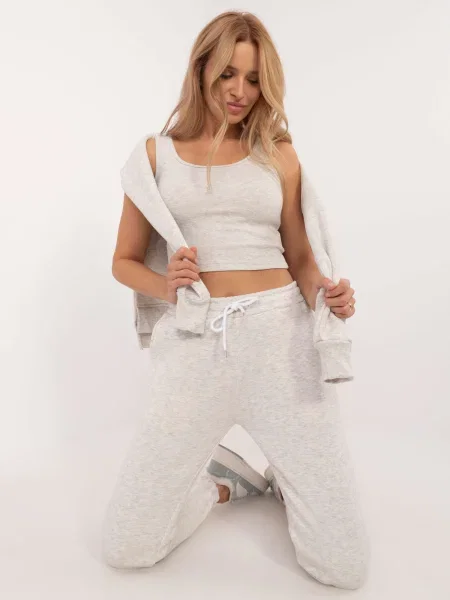 Trening Fashionhunters melange gri