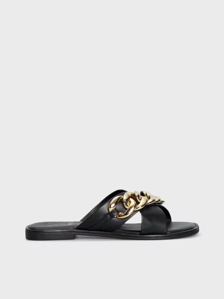 Шкіряні Шльопанці MEXX чорний