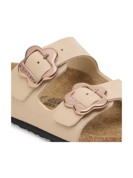 Virágos félcipő Birkenstock bézs